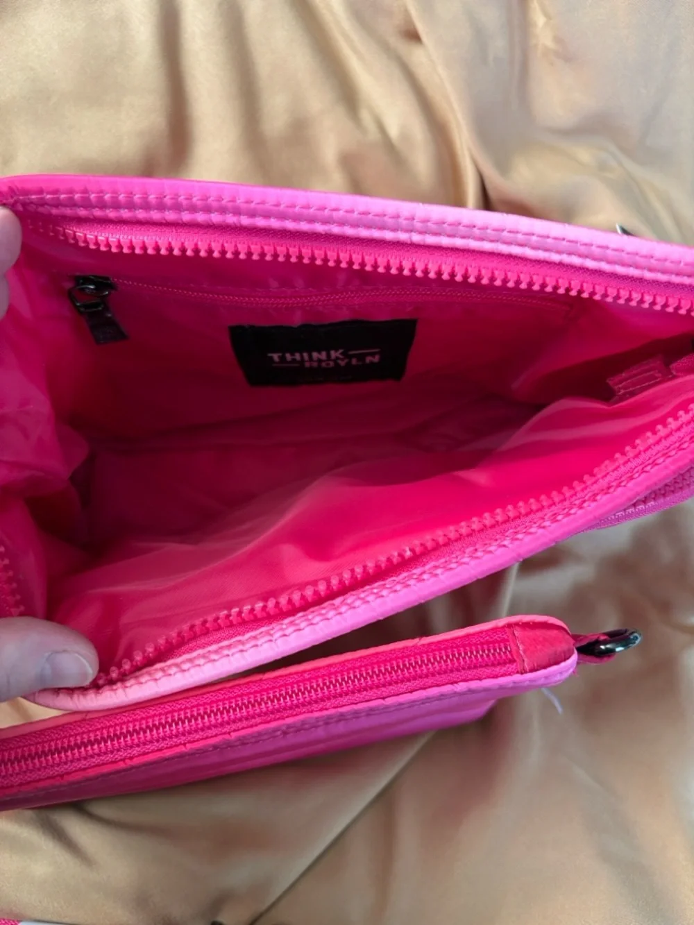 THINK ROYLN Quilted Hot Pink Tablet Sleeve Set with Detachable Strap